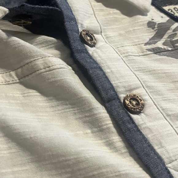 Projek Men’s Casual half Button down Shirt . Size 2X New With Tags - Picture 2 of 6